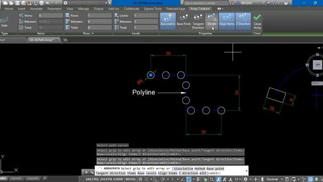 Aula 36 - Comando Path Array (Cópias através de um caminho) no AutoCAD 2019 смотреть онлайн