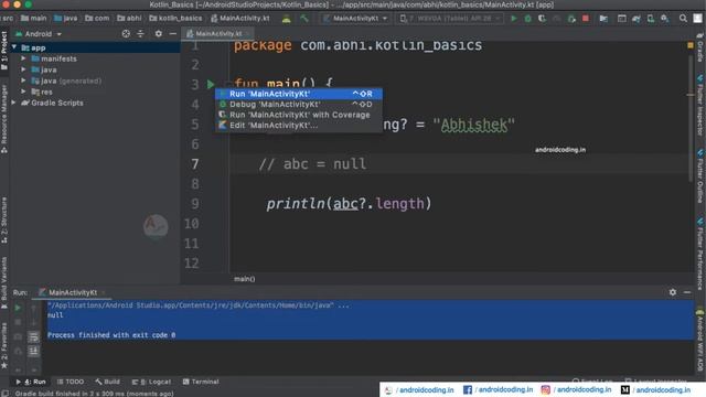 Kotlin : Null, Null Safety, Nullables | Added Subtitles | android coding смотреть онлайн