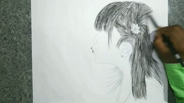 girl blowing bubbles || girl drawing || simple art with pencil sketch | S@NJUART смотреть онлайн