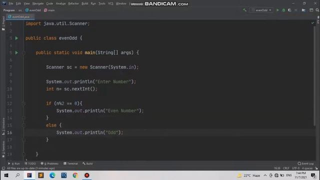 Java Logic || Odd or Even Program || Just 2 lines of Code смотреть онлайн