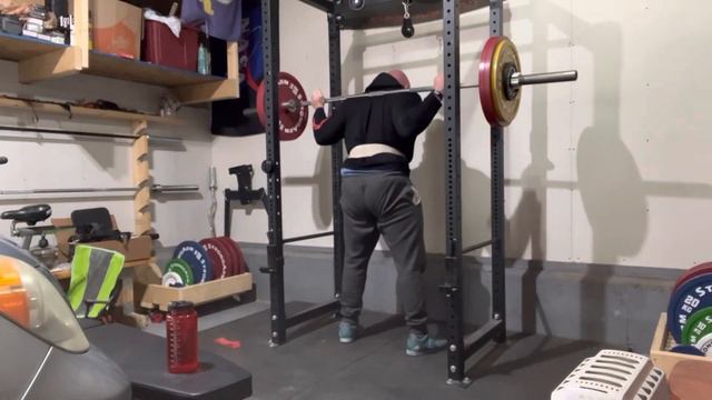 2/28/23 - JuggernautAI. Week 14: Day 1. Squats: 155 kg, 4x5. Set 3. смотреть онлайн