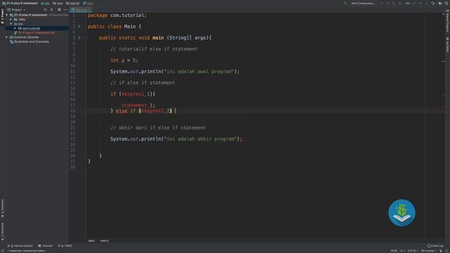 Belajar Java [Dasar] - 21 - IF Else IF statement смотреть онлайн