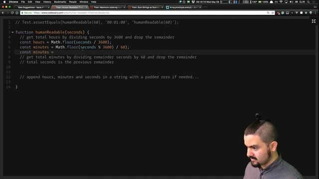 Code Katas #4 - smiley-faces, scramblies, human-readable-time, subarray-sum, sum-strings-as-numbers смотреть онлайн