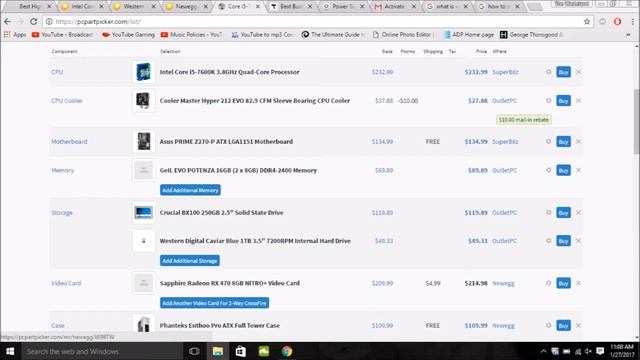 Intel Core i5 7600K Kabby Lake 3.8Ghz Gaming PC смотреть онлайн