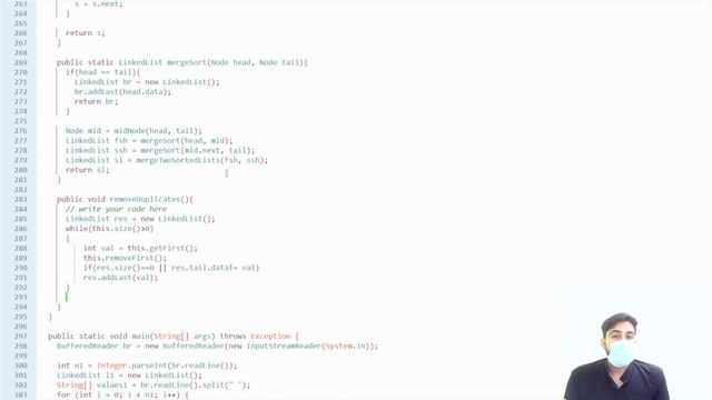 Remove duplicates in a sorted LinkedList | Module : Linked Lists | In English | Java | Video_18 смотреть онлайн