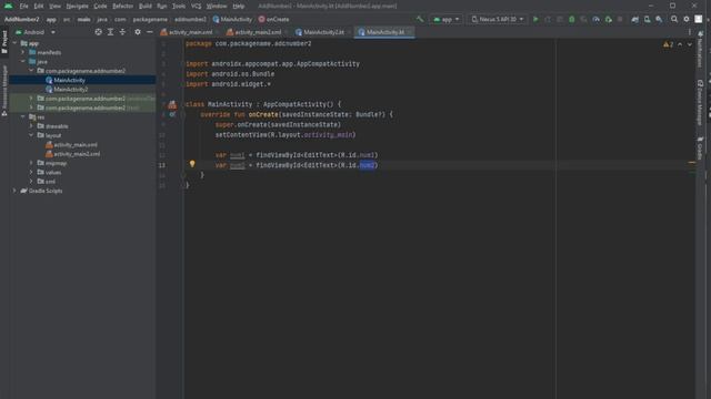 Android Studio Kotlin - Beginner App Add two numbers and display it in another page [Arabic] смотреть онлайн