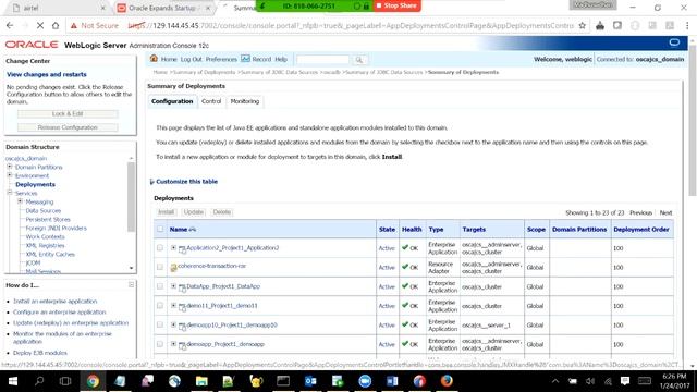 05 Deploying the Application in Java Cloud Service JCS смотреть онлайн
