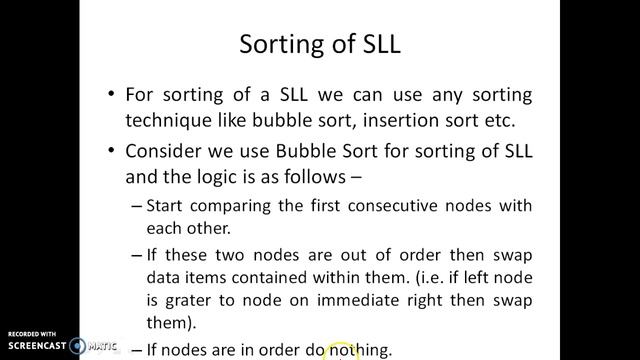 Displaying and Sorting of Singly Lined List смотреть онлайн