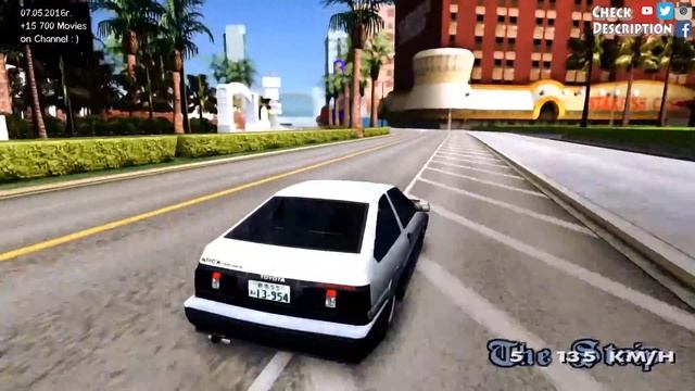 Toyota Trueno AE86 - GTA MOD _REVIEW смотреть онлайн