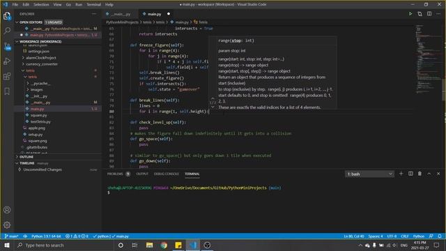 How to make a Tetris game in Python using Pygame Part 2 смотреть онлайн