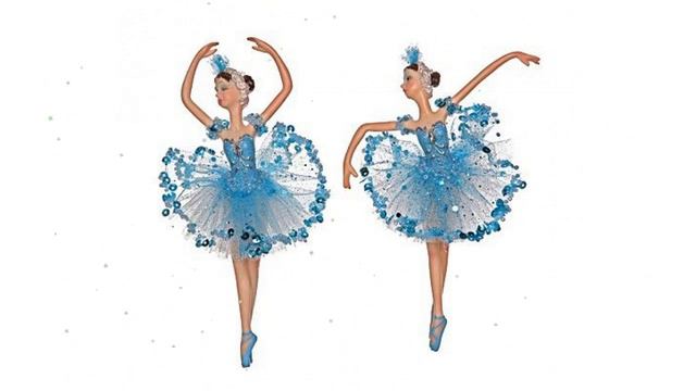 Елочное украшение БАЛЕРИНА голубая, фарфор, асс.2 (BILLET) 18х12см обзор 401081 смотреть онлайн