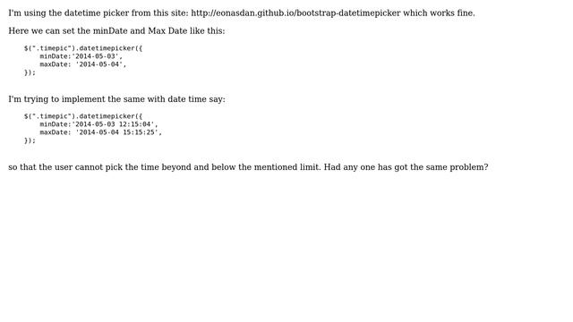 Restrict date time in Bootstrap datetimepicker (2 Solutions!!) смотреть онлайн