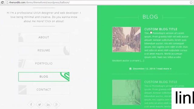 Balloon Personal vCard Wordpress Theme Free Themes At lytheme com смотреть онлайн