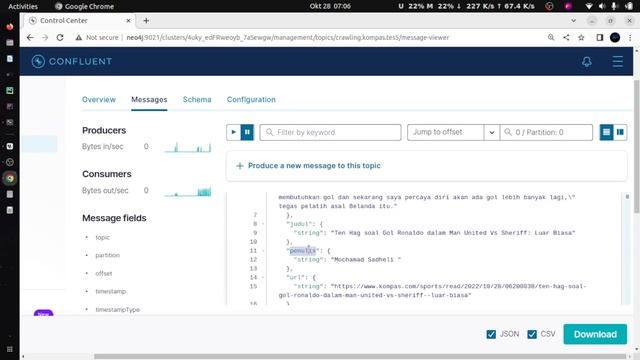 Crawling kompas.com to SQL & noSQL connect to Kafka :) смотреть онлайн