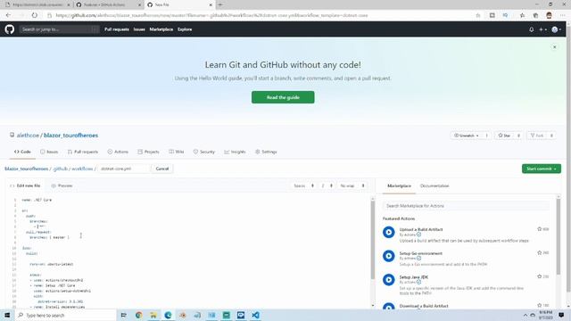 Using Github Actions with .Net Core (.Net 5) смотреть онлайн