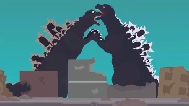 Godzilla 1954 vs Godzilla 1964 | Stick nodes animation| kaiju battles смотреть онлайн