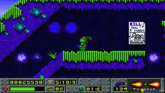 Jazz Jackrabbit gameplay (PC Game, 1994) смотреть онлайн