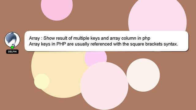 Array : Show result of multiple keys and array column in php смотреть онлайн