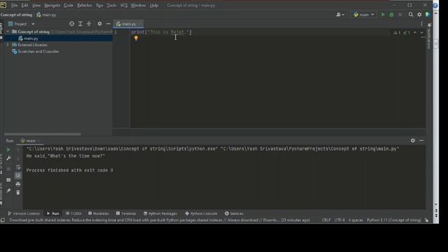 Strings in Python|Concept of Indices in Strings in Python|String Indexing смотреть онлайн