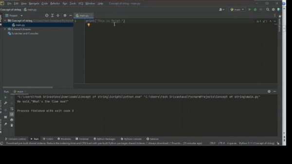 Strings in Python|Concept of Indices in Strings in Python|String Indexing