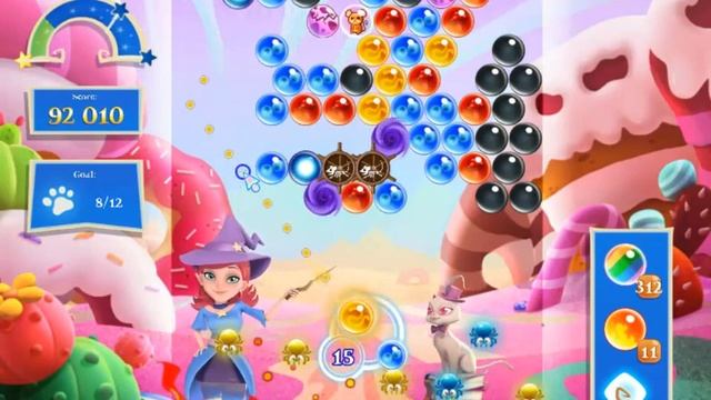 Bubble Witch 2 Saga Level 3510 with no booster & 4 bubbles left смотреть онлайн