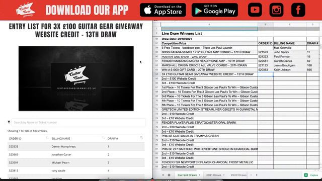 Live Draw 29.10.2021 - Guitar Gear Giveaway смотреть онлайн