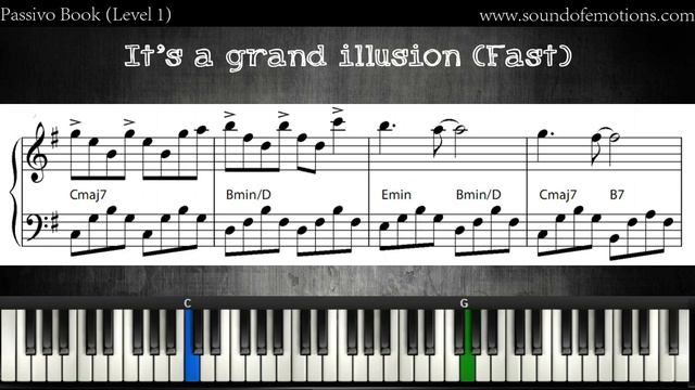 Emotional Piano Music Tutorial - It's a Grand Illusion │Pop Piano Lessons #3 смотреть онлайн