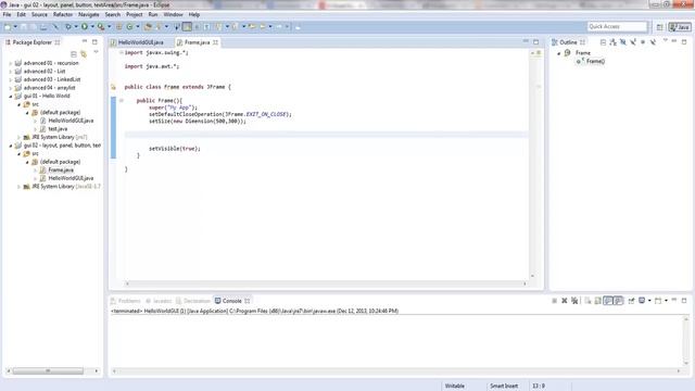 Java Swing GUI 2 - adding components (JTextArea, JButton, JPanel, and Layouts) смотреть онлайн
