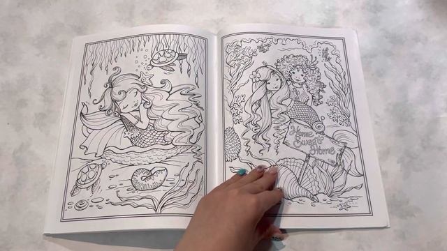 Обзор раскраски «Little mermaid friends» от Teresa Goodridge смотреть онлайн