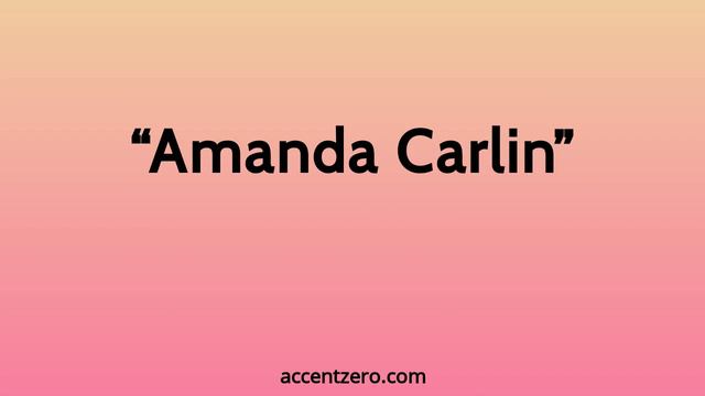 Pronounce "Amanda Carlin" - Chinese accent vs. native U.S. смотреть онлайн