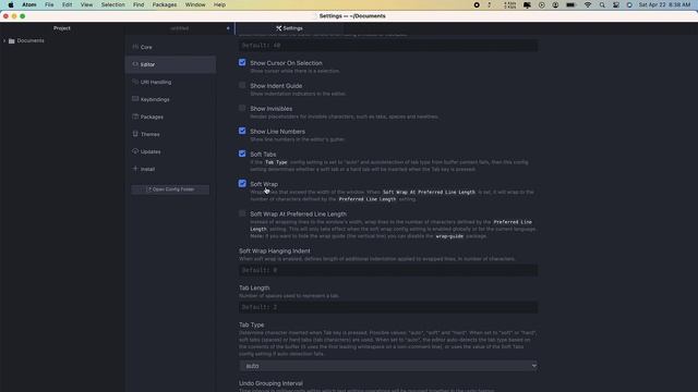How to Enable Word Wrap in Atom Editor on macOS смотреть онлайн