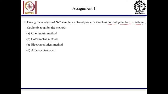 NOC-22 Cy61 Analytical chemistry assignment 1 Problem solving session смотреть онлайн