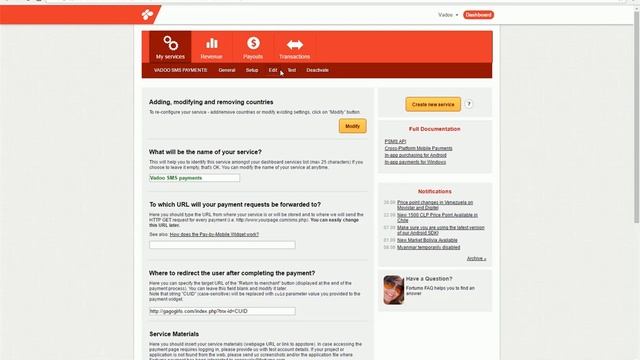 Create Fortumo SMS service and setup it to your admin смотреть онлайн