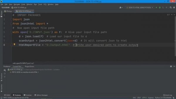 Convert Json to Html using python || Json2html || Json to Html || Json || html