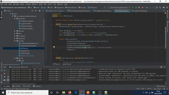 Segurança de uma aplicação Java (Spring Boot) com Spring Security, JWT e bcrypt смотреть онлайн
