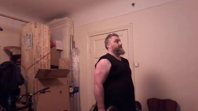 Biceps With Dumbbells  Episode 52,  2sets 2x13kg,28,8lbs 4reps