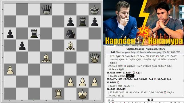 Лучшая партия матча КАРЛСЕН ? НАКАМУРА ? Защита Нимцовича смотреть онлайн