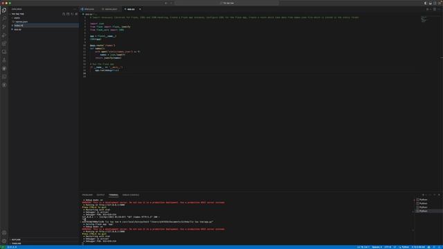 Display Json data in HTML page with Python and Flask смотреть онлайн
