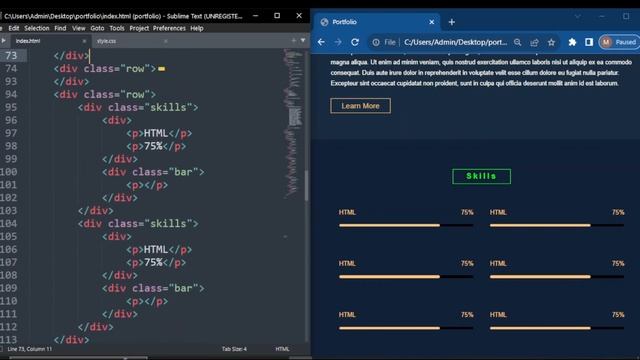 Portfolio Website Design | Master HTML & CSS | Step-by-Step Tutorial смотреть онлайн