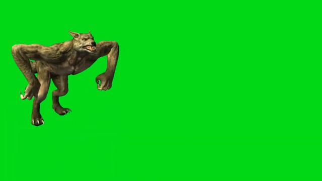 Green Screen Werewolf Attack | Chroma Key Werewolf Running  | Horror | Creepy | Scary
