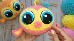 Обзор вязаной игрушки по МК «Рыбка Пухляшка» от @goozell_toys (схема и описание игрушки ами крючком)