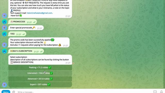 Telegram bot chatgpt with model gpt-3.5-turbo смотреть онлайн