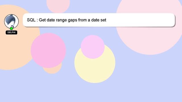 SQL : Get date range gaps from a date set смотреть онлайн