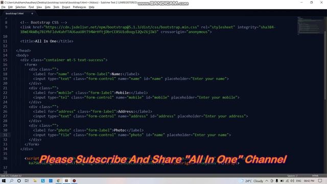 Bootstrap 5 Full Tutorial In Hindi (Part-13) Form Creation Part-1 смотреть онлайн