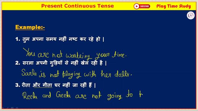 Present Continuous Tense | Concept & Examples in Hindi | Tenses in English Grammar #tense смотреть онлайн