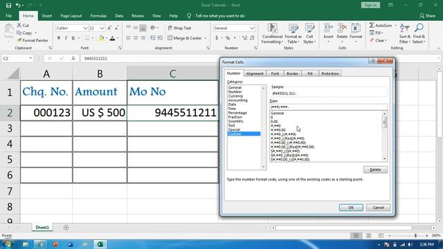 How to Apply Phone Number Format in Excel смотреть онлайн