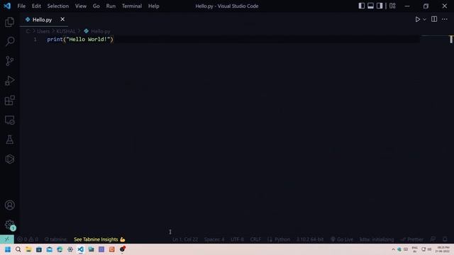 Hello World in Python!! || #python #kushal'stech #code смотреть онлайн