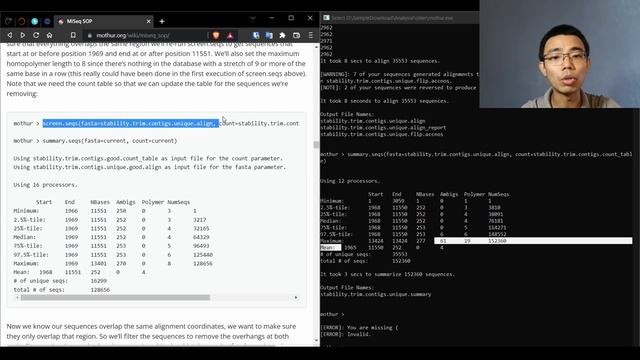16s rRNA Sequencing Analysis | Mothur Walkthrough Part 1 смотреть онлайн