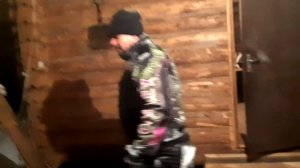 В лес на избу перед новогодними праздниками Избушка в лесу топим баню