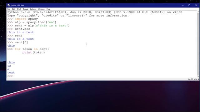 PYTHON NATURAL LANGUAGE PROCESSING #4 - WORD TOKENIZATION WITH SPACY смотреть онлайн